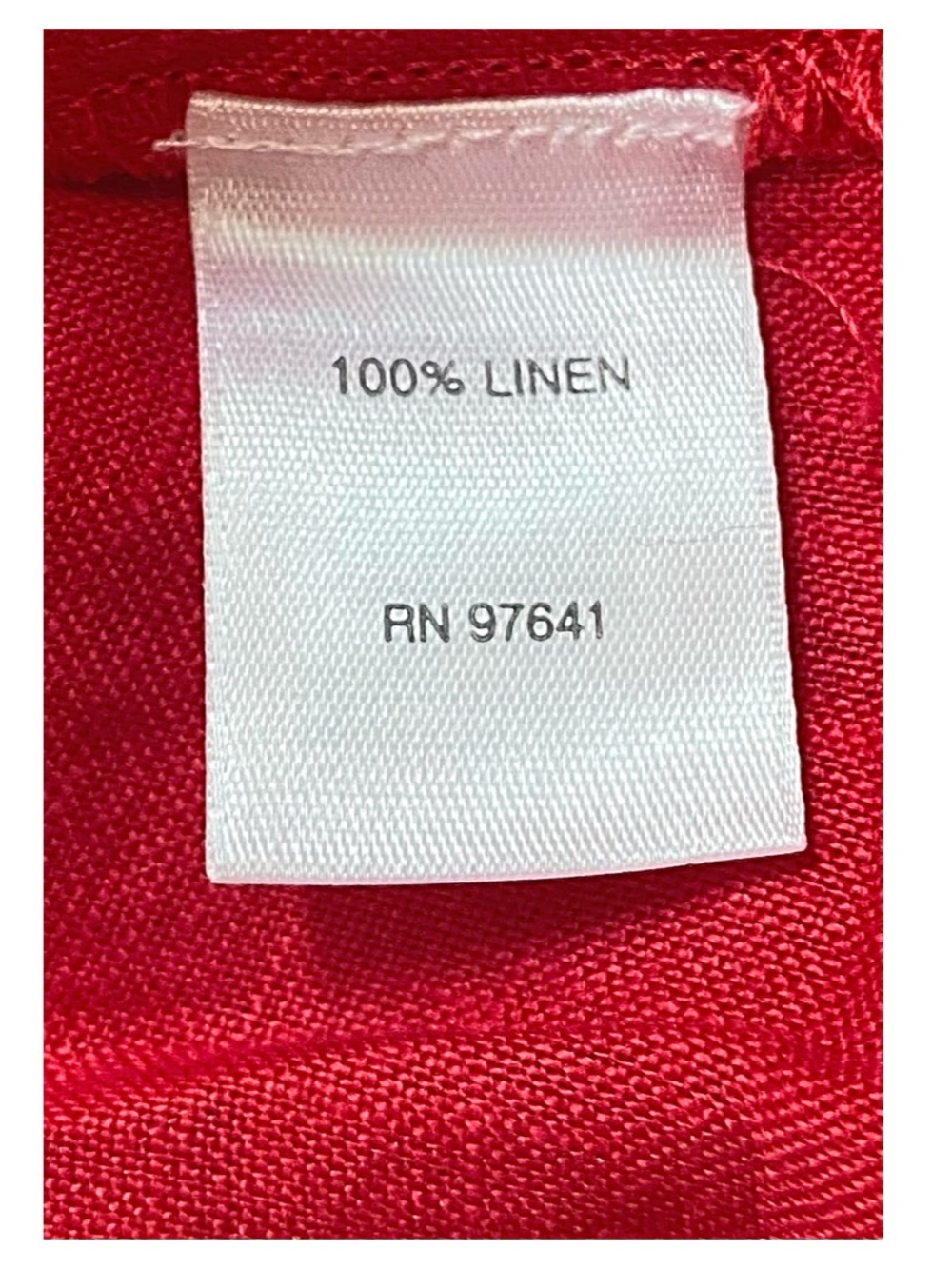 NWT J.Jill 100% Linen Long Sleeve Button Down Shirt in Hibiscus Size Large - Picture 5 of 5